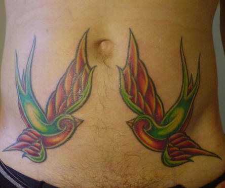 tatouage moineau 1051