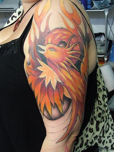 tatouage phoenix 1008