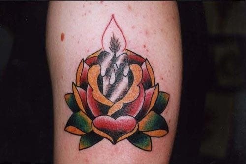 tatouage rose 1028