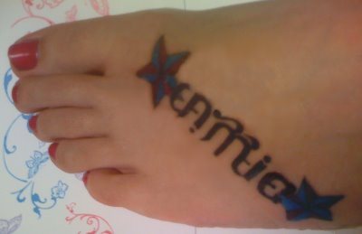 tatouage coup de pied 45