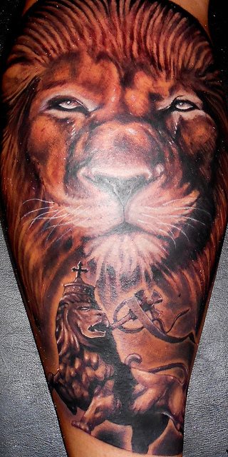 tatouage lion 28