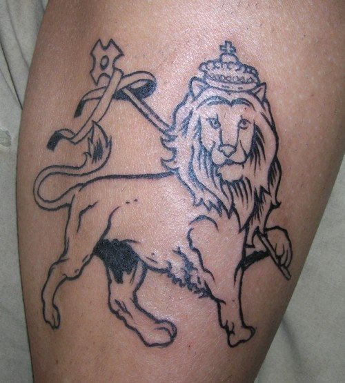 tatouage lion 58