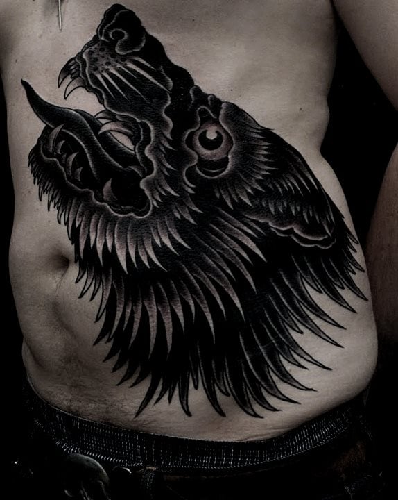 tatouage loup 26