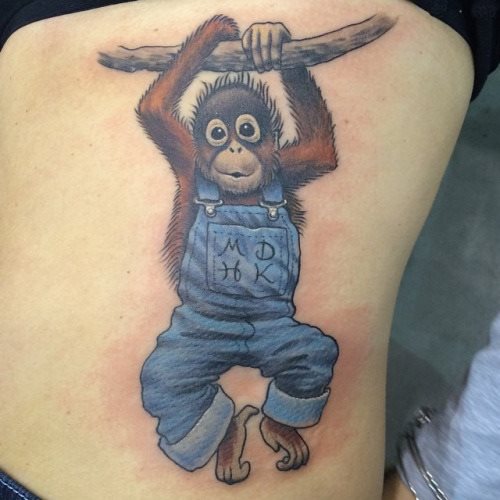 Que symbolise un singe sur un tatouage ?