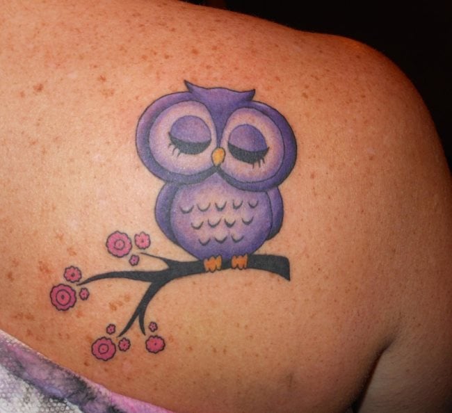 Que symbolise une chouette sur un tatouage ?