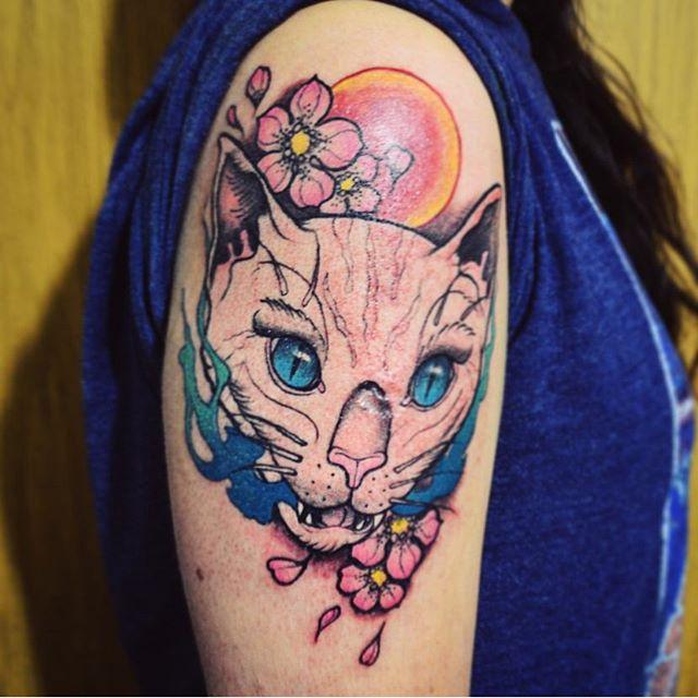 tatouage chat 27