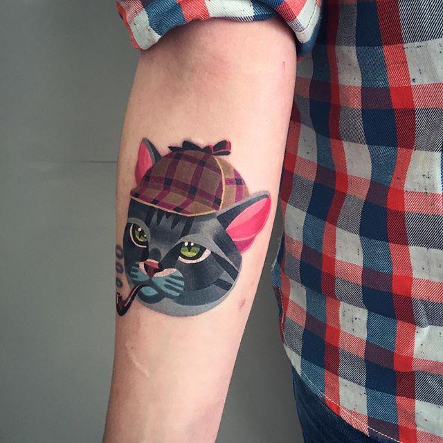 tatouage chat 35