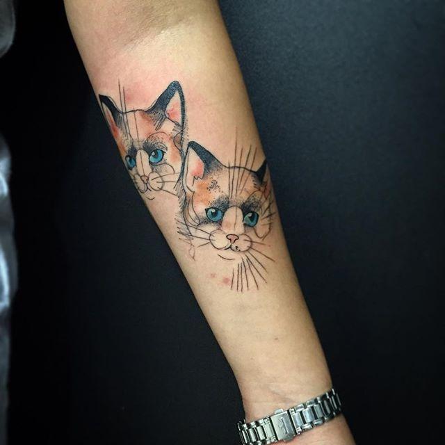 tatouage chat 57