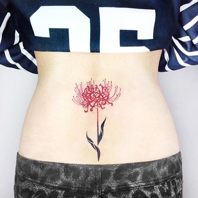 tatouage fleur 25