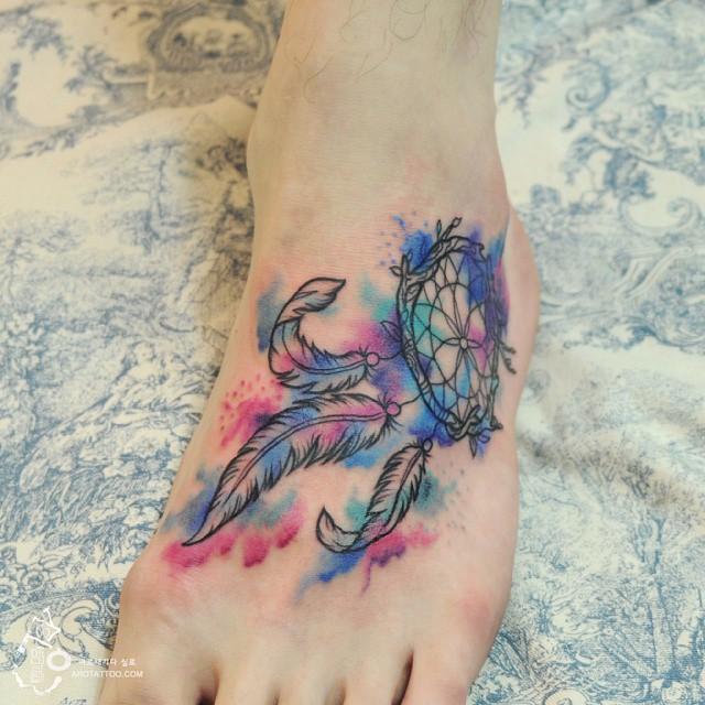 tatouage pied 107