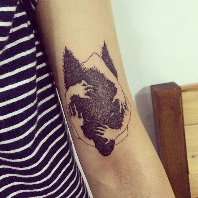 tatouage loup 107