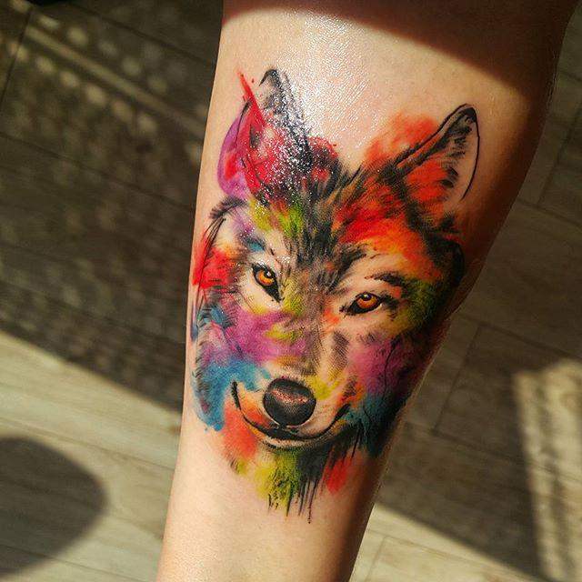 tatouage loup 111