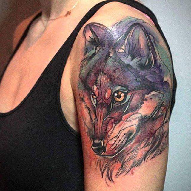 tatouage loup 21