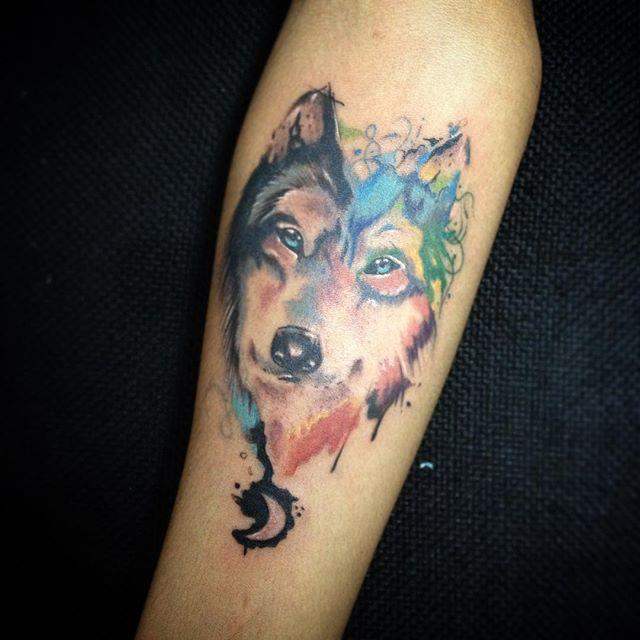 tatouage loup 49