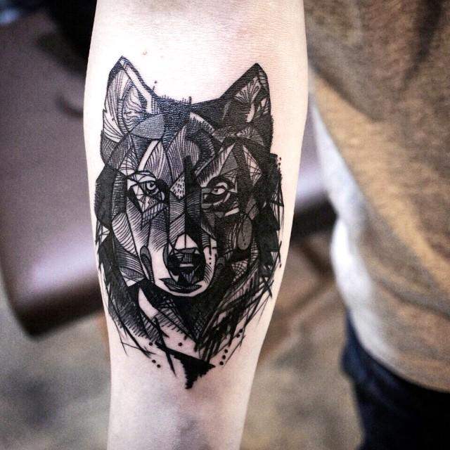 tatouage loup 51