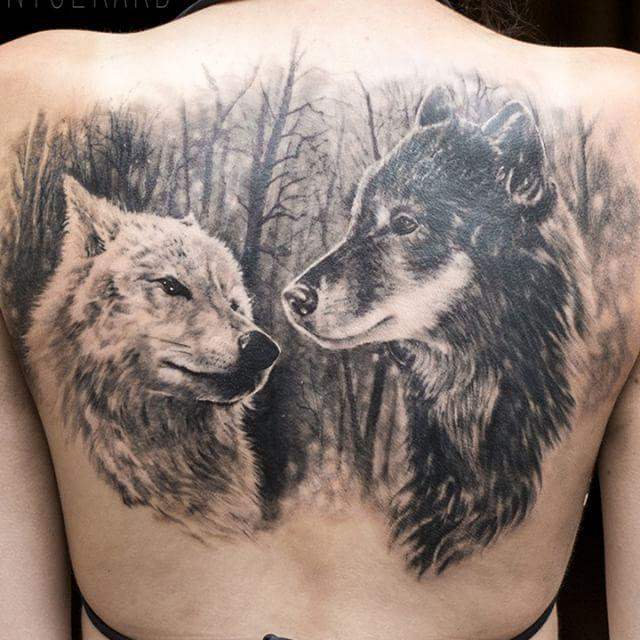 tatouage loup 71