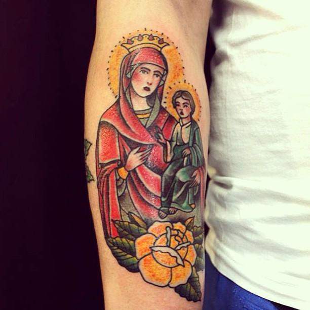 tatouage vierge marie 27