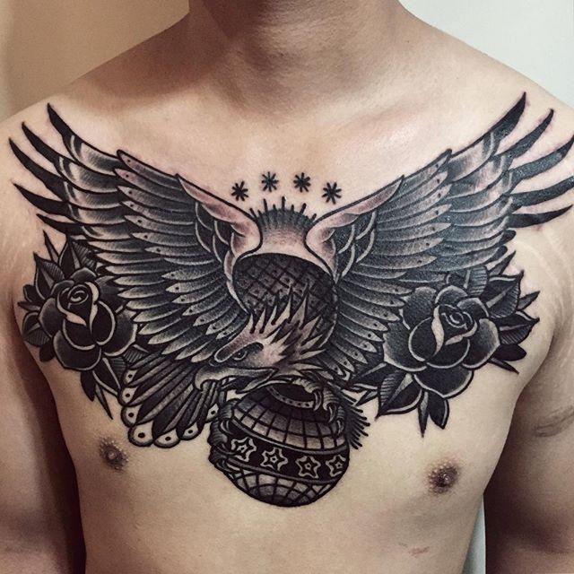 tatouage aigle 75