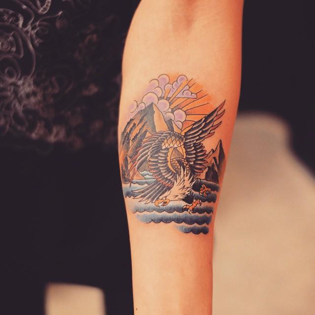 tatouage aigle 91