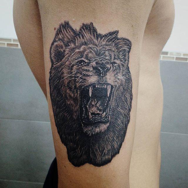 tatouage lion 89