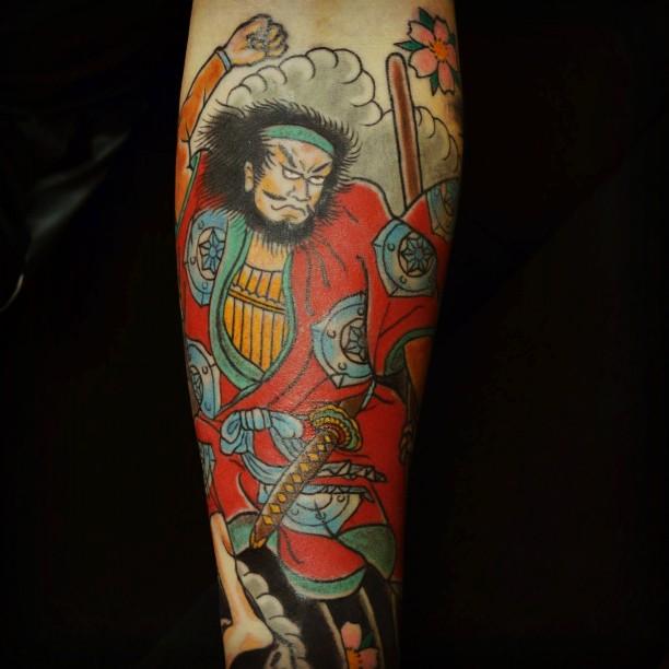 tatouage samourai 45