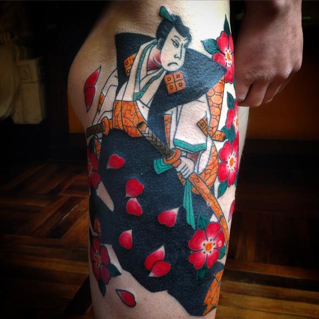 tatouage samourai 85