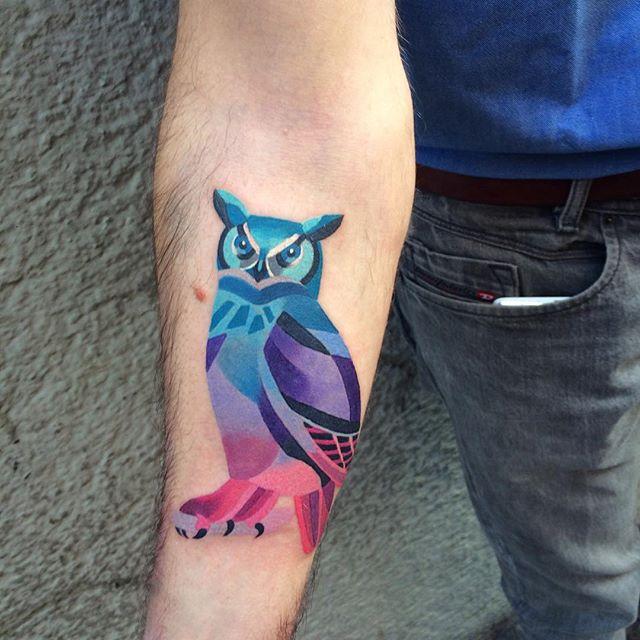 tatouage chouette hibou 09