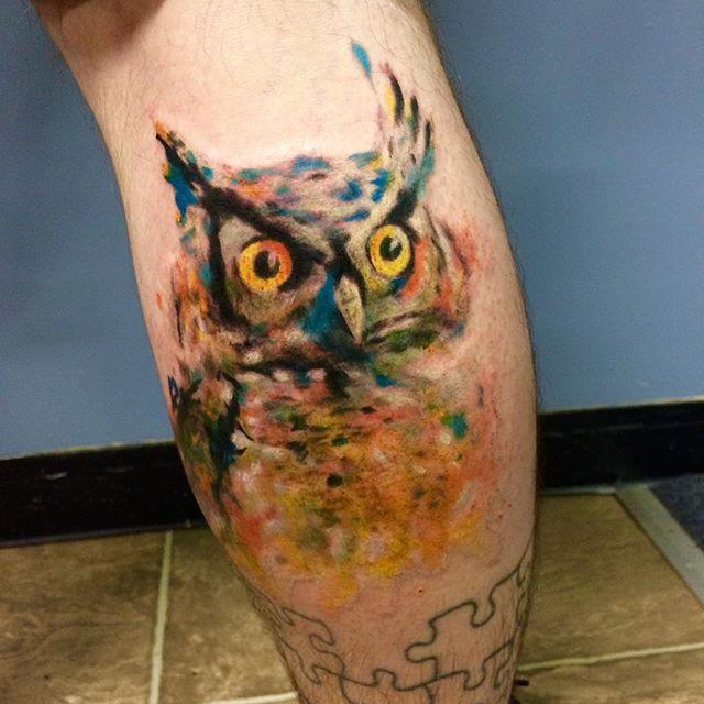 tatouage chouette hibou 113