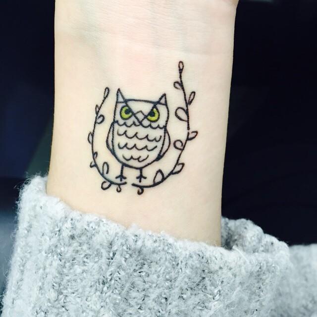 tatouage chouette hibou 135