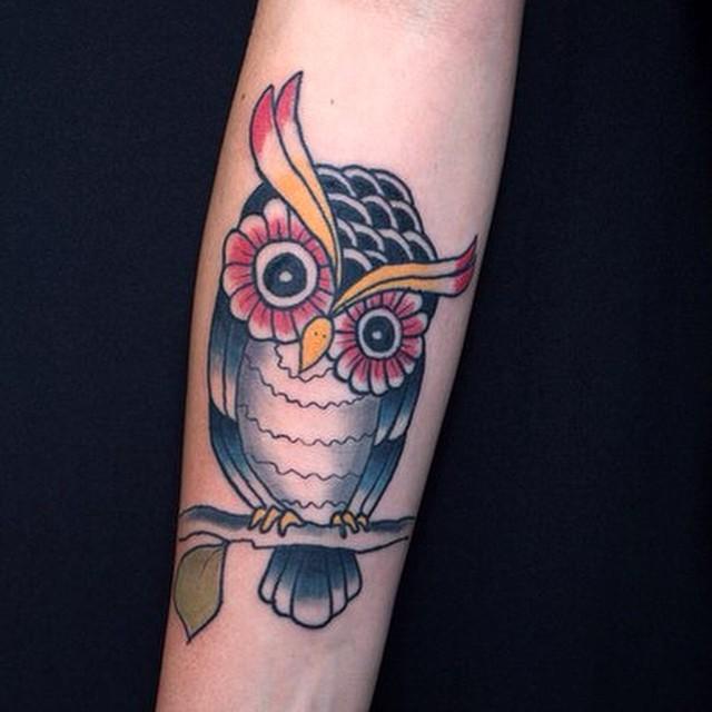 tatouage chouette hibou 37