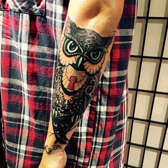 tatouage chouette hibou 97