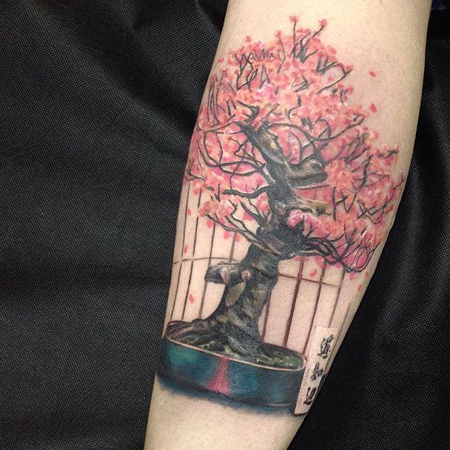 tatouage fleur cerisier sakura 99