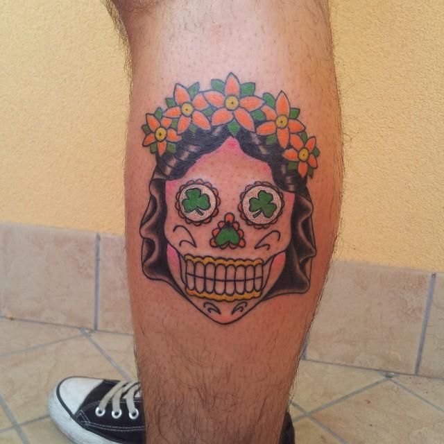 tatouage tete de mort mexicaine 59