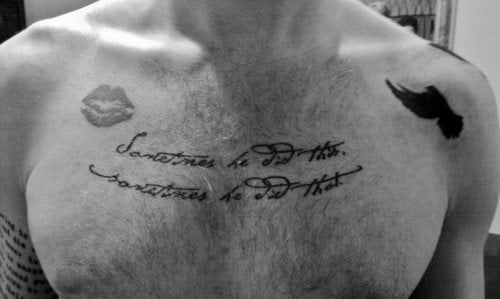 02 tatouages de lettres