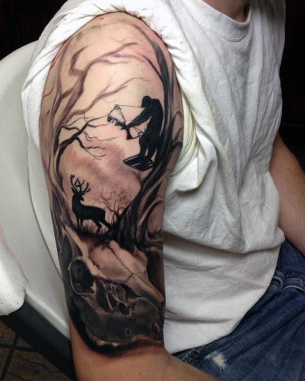 tatouage chasse chasseurs 09