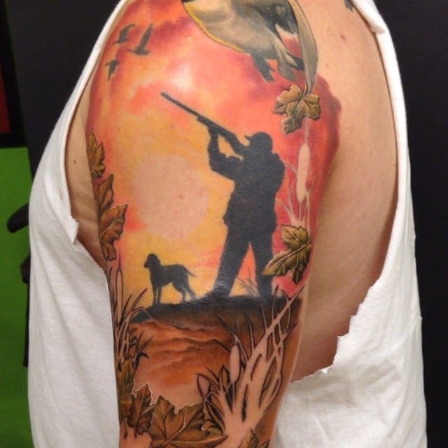 tatouage chasse chasseurs 161