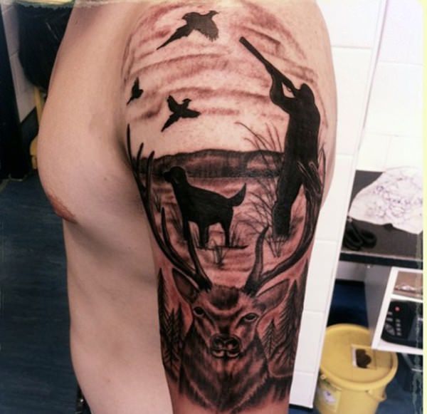 tatouage chasse chasseurs 19