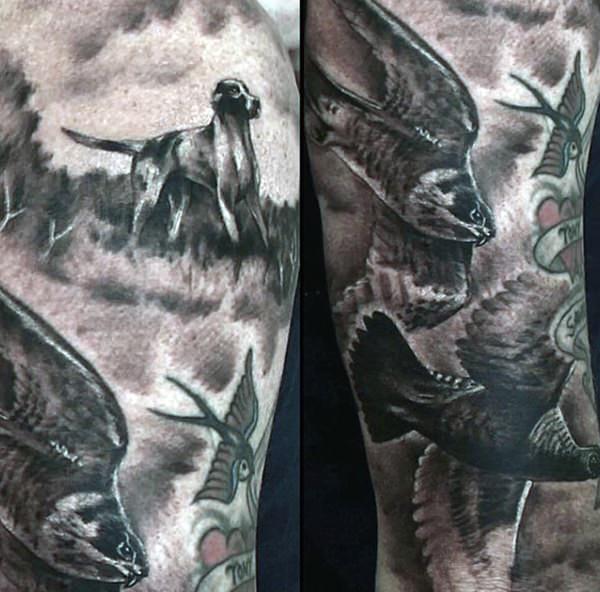 tatouage chasse chasseurs 23