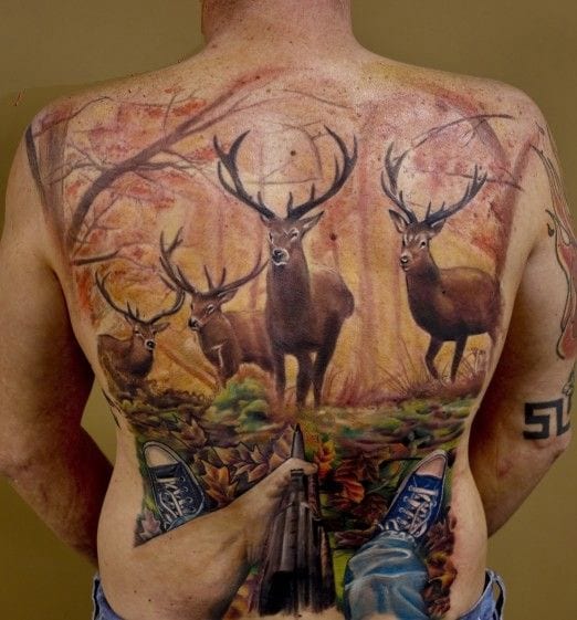 tatouage chasse chasseurs 321