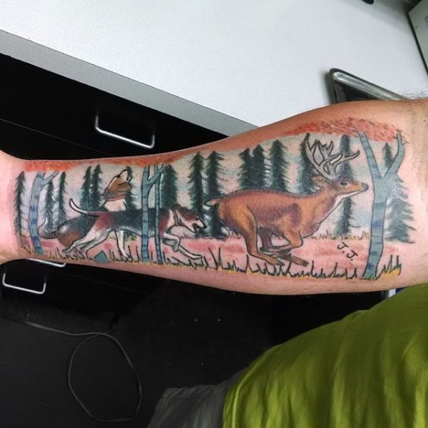 tatouage chasse chasseurs 369