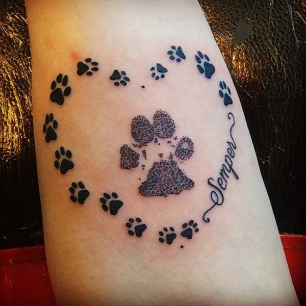 tatouage empreinte chien 149
