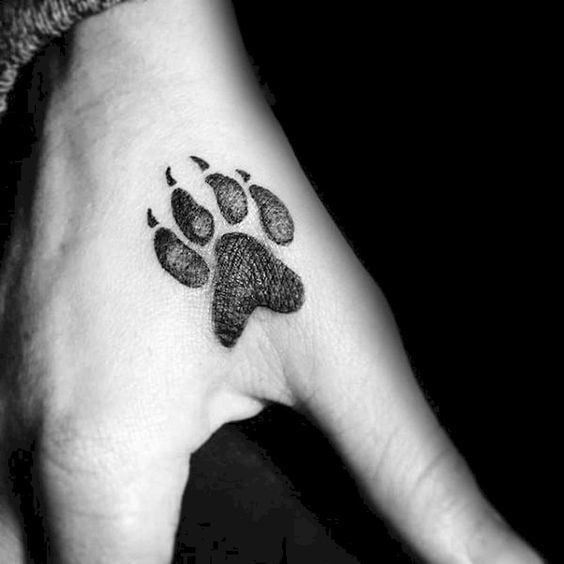 Tatouage empreinte de chien dotwork - Black Eternel Tattoo