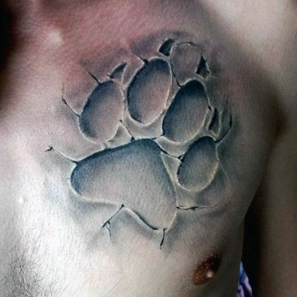 tatouage empreinte chien 77