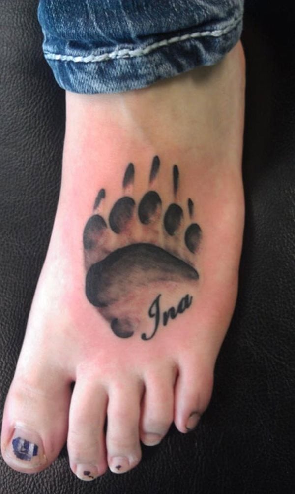 tatouage empreinte chien 89