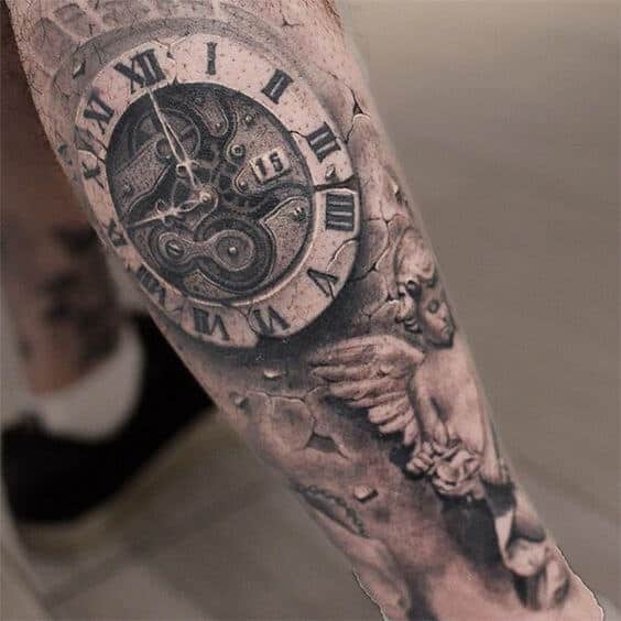 tatouage horloge montre 237