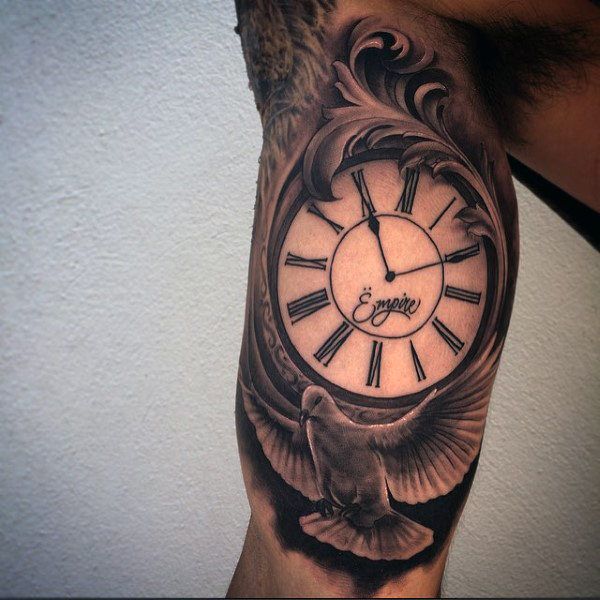 tatouage horloge montre 297