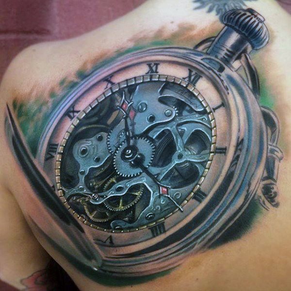 tatouage horloge montre 313