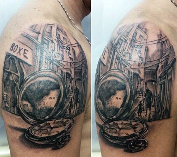 tatouage horloge montre 35