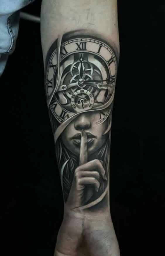 tatouage horloge montre 41