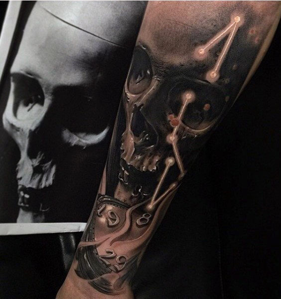 tatouage horloge montre 85